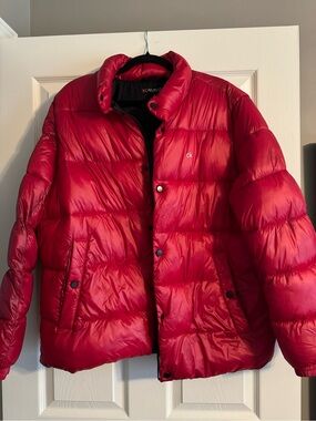 Calvin Klein Bright Red Puffer Jacket